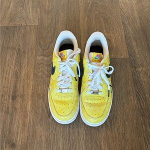 Yellow Nike air forces